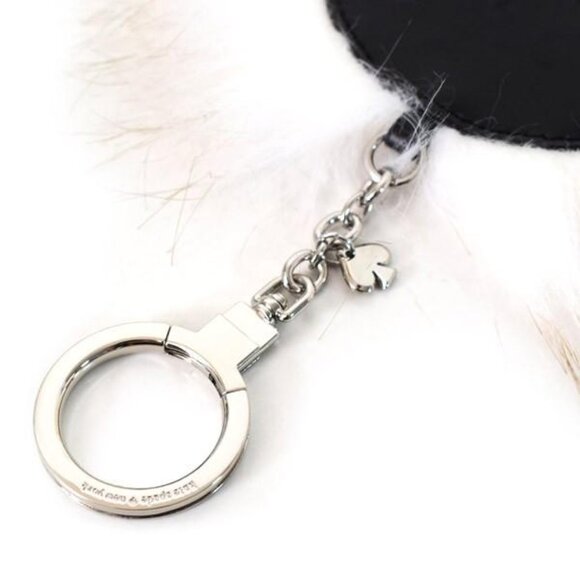 NEW Kate Spade Penguin Furry Keychain Key Fob Bag Charm - Picture 4 of 4